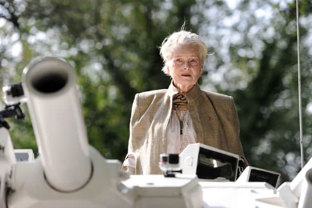 Her work was always political, and she made her explicit focus the environment in the Noughties. In 2012, Westwood appeared on the catwalk during London Fashion Week in a T-shirt saying ‘climate revolution’, and in 2015 she drove a tank near former prime minister David Cameron’s home to protest fracking.