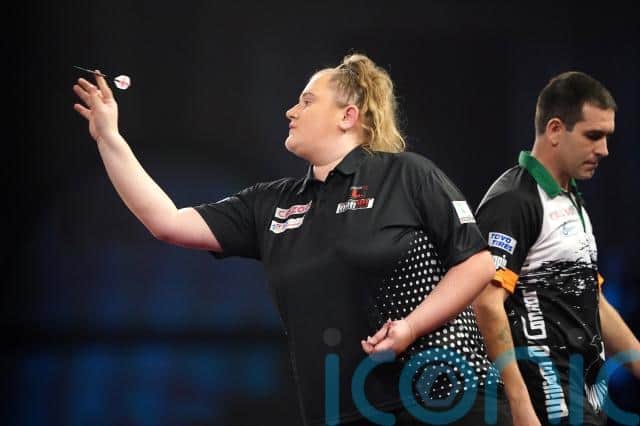The crowd were loud in their support of the Doncaster thrower, but O’Connor held his nerve to finish the match with six legs in a row and celebrated the moment magnanimously as he raised Greaves’ hand.