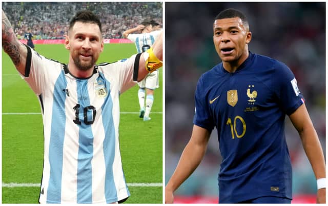 PSG teammates Lionel Messi and Kylian Mbappé come up against each other in the World Cup final today.