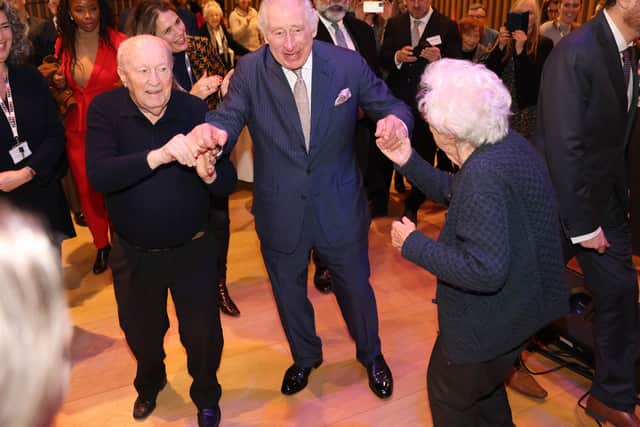 The monarch spent Friday carrying on with his public duties.
