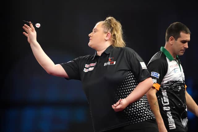 The crowd were loud in their support of the Doncaster thrower, but O’Connor held his nerve to finish the match with six legs in a row and celebrated the moment magnanimously as he raised Greaves’ hand.