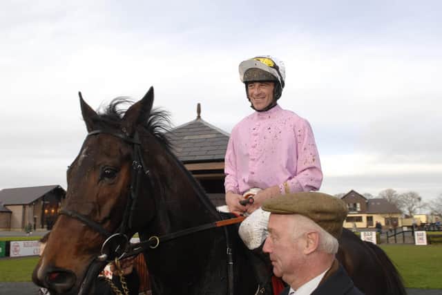 “Solwhit and Weapon’s Amnesty were the two biggest ones he rode for me. Weapon’s Amnesty won at Cheltenham twice. Unfortunately he didn’t ride Solwhit to win the World (Stayers’) Hurdle at Cheltenham (Paul Carberry did), but he won six Grade Ones on Solwhit.