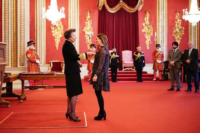 Also to be honoured by the Princess Royal on Thursday was Alexis Bowater, who has worked for more than a decade to help reduce violence against women after becoming a victim of stalking herself.