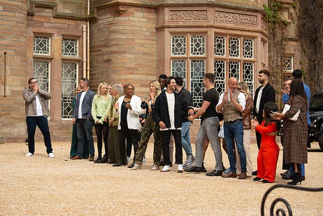 Before the contestants could enter the residence, Winkleman instructed them to line up in order from who they thought was least likely to win the competition to most likely.