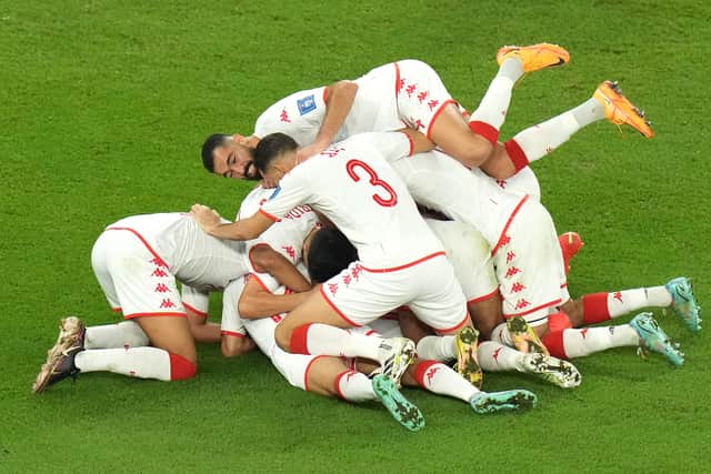 But a few minutes later came news of Australia’s goal against Denmark, which ultimately saw the Socceroos through in second place behind France.