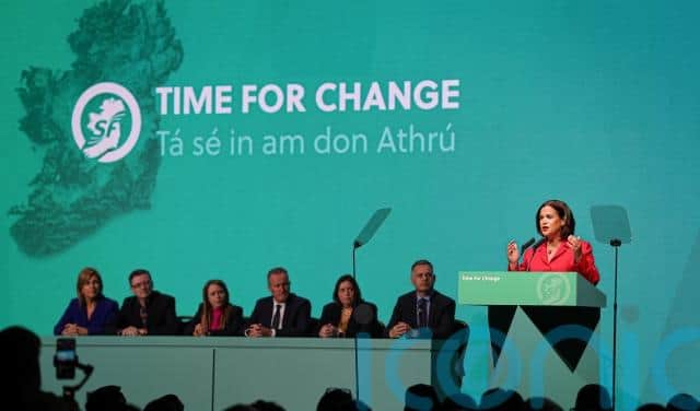 She used her keynote speech at the party’s Ard Fheis in Dublin to call for a Sinn Fein-led government.