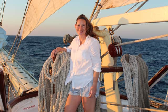Not that it matters, as the experience of sitting on the deck as the sun goes down, nothing but the sound of the wind and the sails and the gulls overhead to interrupt the endless expanse of blue sea ahead, is exciting enough.