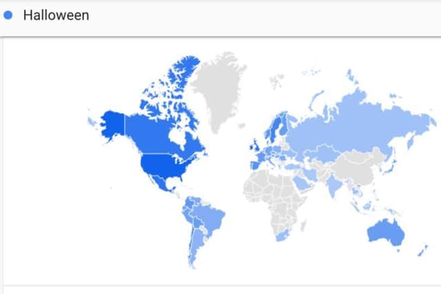 Ireland is searching the most for Halloween this October, worldwide.