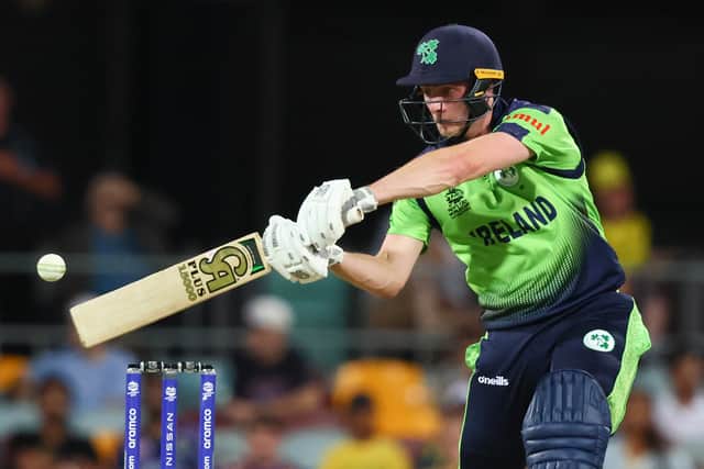 Tucker settled by lofting Cummins over mid-on for four then took back-to-back leg-side boundaries by using Starc’s pace against him but, at this stage, this represented no more than damage limitation.