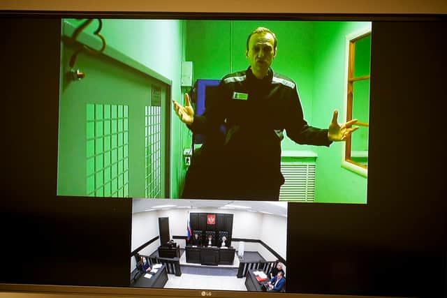 The Train Foundation cited Mr Navalny’s “groundbreaking work for freedom and transparency in Russia” in presenting the award, which two colleagues accepted on his behalf. His chief of staff, Leonid Volkov, said Mr Navalny “proves his courage every day,” holed up in a seven-by-11 feet punishment cell in a Russian prison.