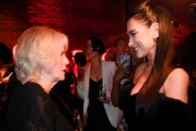 During her conversation with Camilla, the New Rules singer appeared to say “no singing tonight”, but she later led a rendition of Happy Birthday to shortlisted author Alan Garner, who turned 88 on Monday.