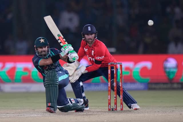 Lancashire left-armer Wood had a solid introduction, allowing just 12 off his first two and managing a strangled lbw appeal against Rizwan, but Pakistan galloped past 50 off the last ball of the sixth over.