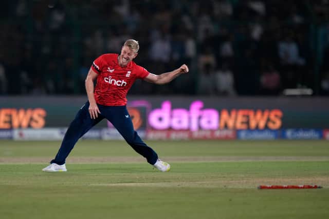 England had earlier done well to restrict the hosts to 158 for seven in front of a sell-out 35,000 crowd at Karachi’s National Stadium, with debutant Luke Wood claiming an impressive three for 24.