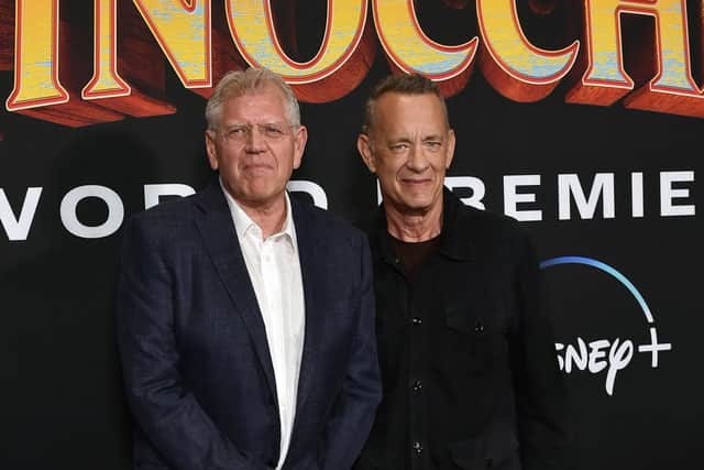Hanks stars alongside Cynthia Erivo and Luke Evans in Disney’s upcoming film Pinocchio, as the puppet-maker Geppetto, which is due for release on Disney+ on Thursday.