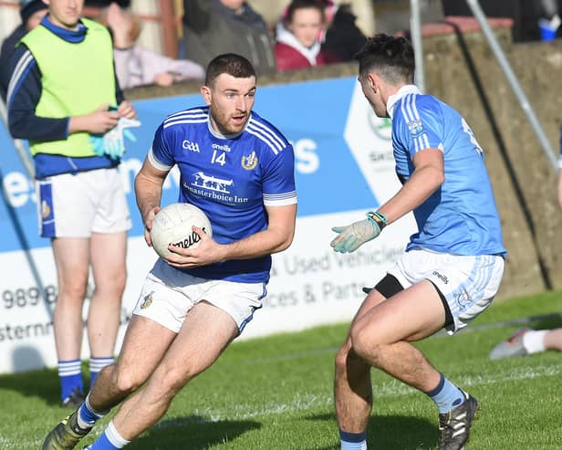 Naomh Máirtín's Sam Mulroy, who was in superb form last weekend hitting 1-7 as his side defeated the Dreadnots. (Pic: Arthur Kinahan)