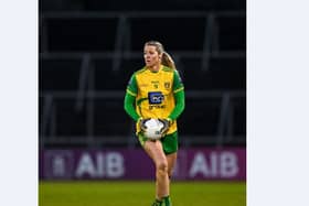 Yvonne Bonner of Donegal during the TG4 All-Ireland Senior Ladies Championship Round 1 match against Dublin  at Kingspan Breffni Park in Cavan last October Picture: Seb Daly/Sportsfile