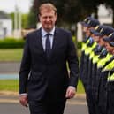 Justice Minister Jim O’Callaghan arriving ahead of the Garda College graduation ceremony at McCan Barracks in Templemore, Co Tipperary