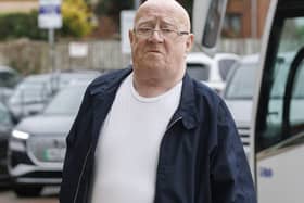 Kevin Skelton outside the inquiry