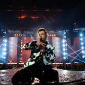 Mark Feehily of Westlife on stage