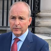 Taoiseach Micheál Martin speaks to journalists