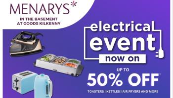Incredible offers now on at Menarys in Goods Kilkenny with up to 50% off all electrics