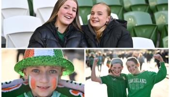 PICTURES: Fans and familiar faces wave green, white and orange at Ireland v England clash