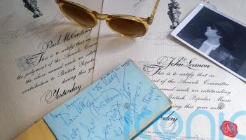 Autograph book with signatures from the Beatles and the Stones to be sold