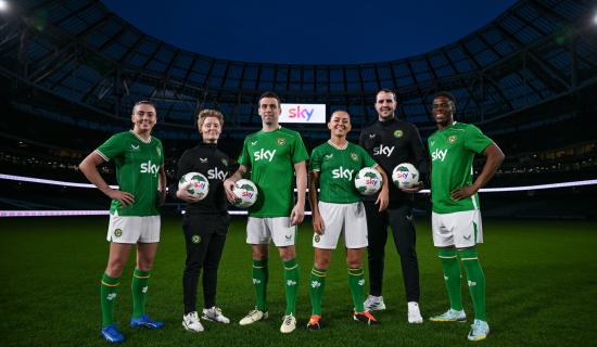 FAI unveils new home jersey as Sky extends partnership to include men's national team