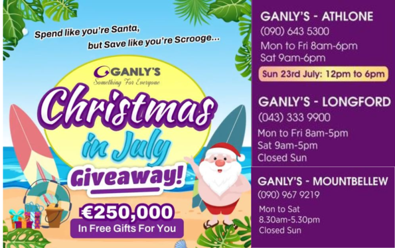 The  Ganly July Giveaway is here and is better than ever