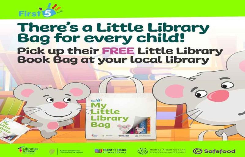 My Little Library Book Bag free to all children from any branch of Donegal County Library