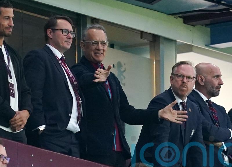 Up the Villa &ndash; Tom Hanks supports Aston Villa at Premier League game