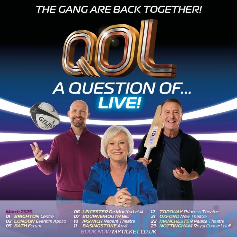 A Question Of Sport&rsquo;s Sue Barker, Matt Dawson and Phil Tufnell reunite for tour
