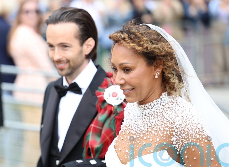 Famous faces including former Spice Girl Emma Bunton attend wedding of Mel B