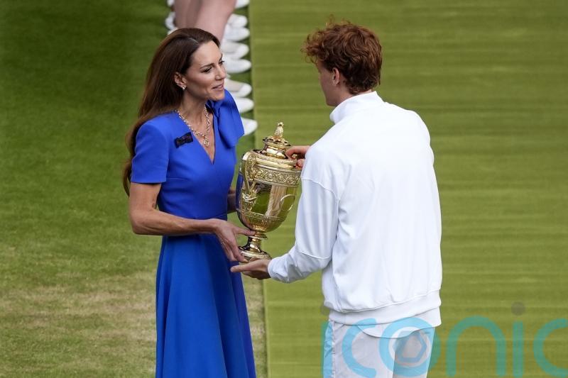 Kate presents Wimbledon men&rsquo;s trophy on Centre Court