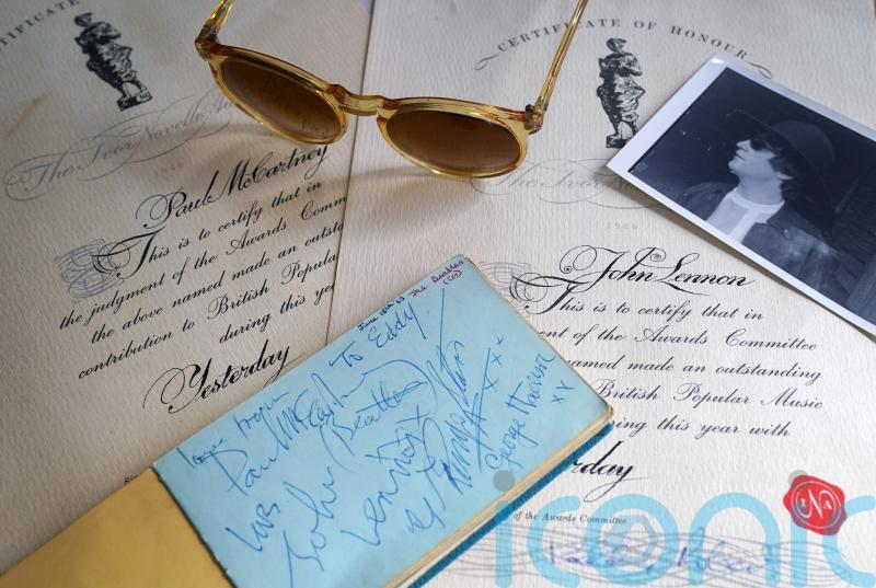 Autograph book with signatures from the Beatles and the Stones to be sold