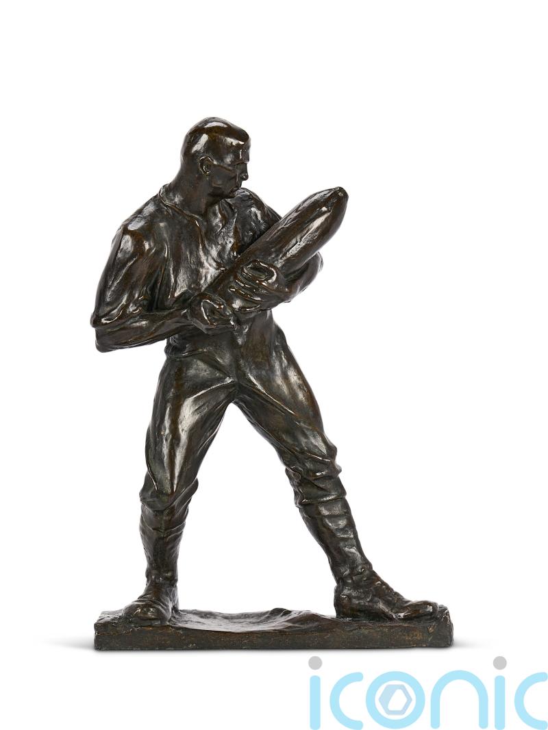 Sculpture of soldier which was created on front line to go under the hammer