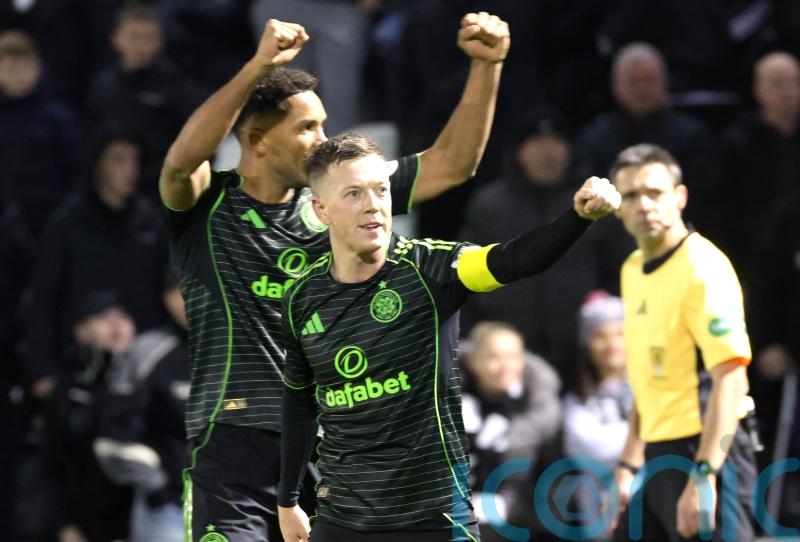 Callum McGregor celebrates late winner as Celtic cut gap on Premiership leaders