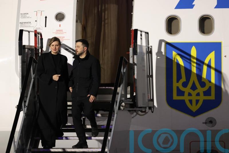 Volodymyr Zelensky greeted by Irish premier as he lands in Dublin