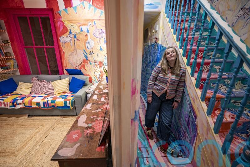 Home hand-painted by British artist goes on the market as £2m work of art
