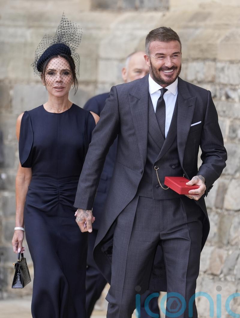Beckhams lead guest arrivals to wedding of Holly Ramsay and Adam Peaty