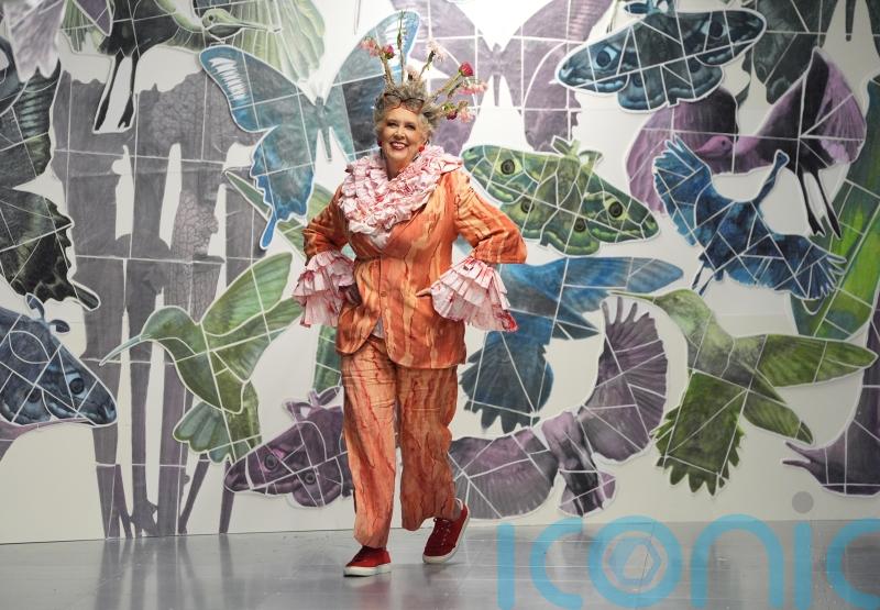 Dame Prue Leith surprised by birthday celebrations on London Fashion Week runway