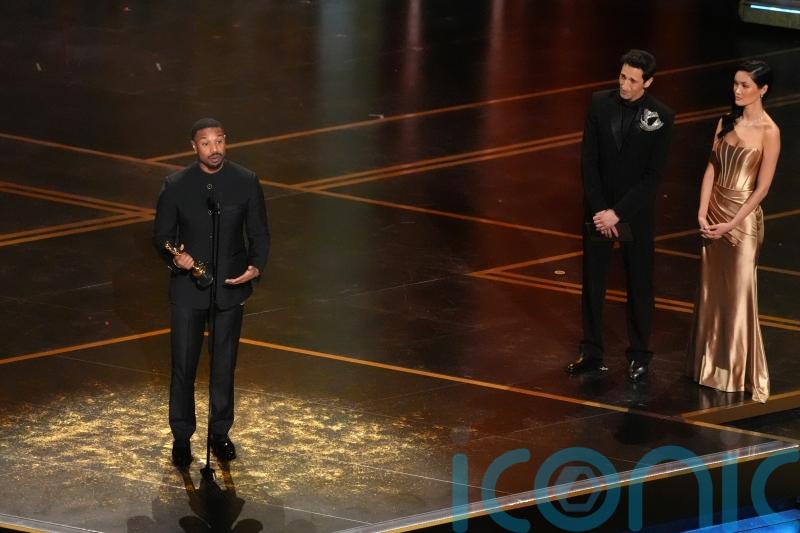 Michael B Jordan pays tribute to other black winners in emotional Oscar speech